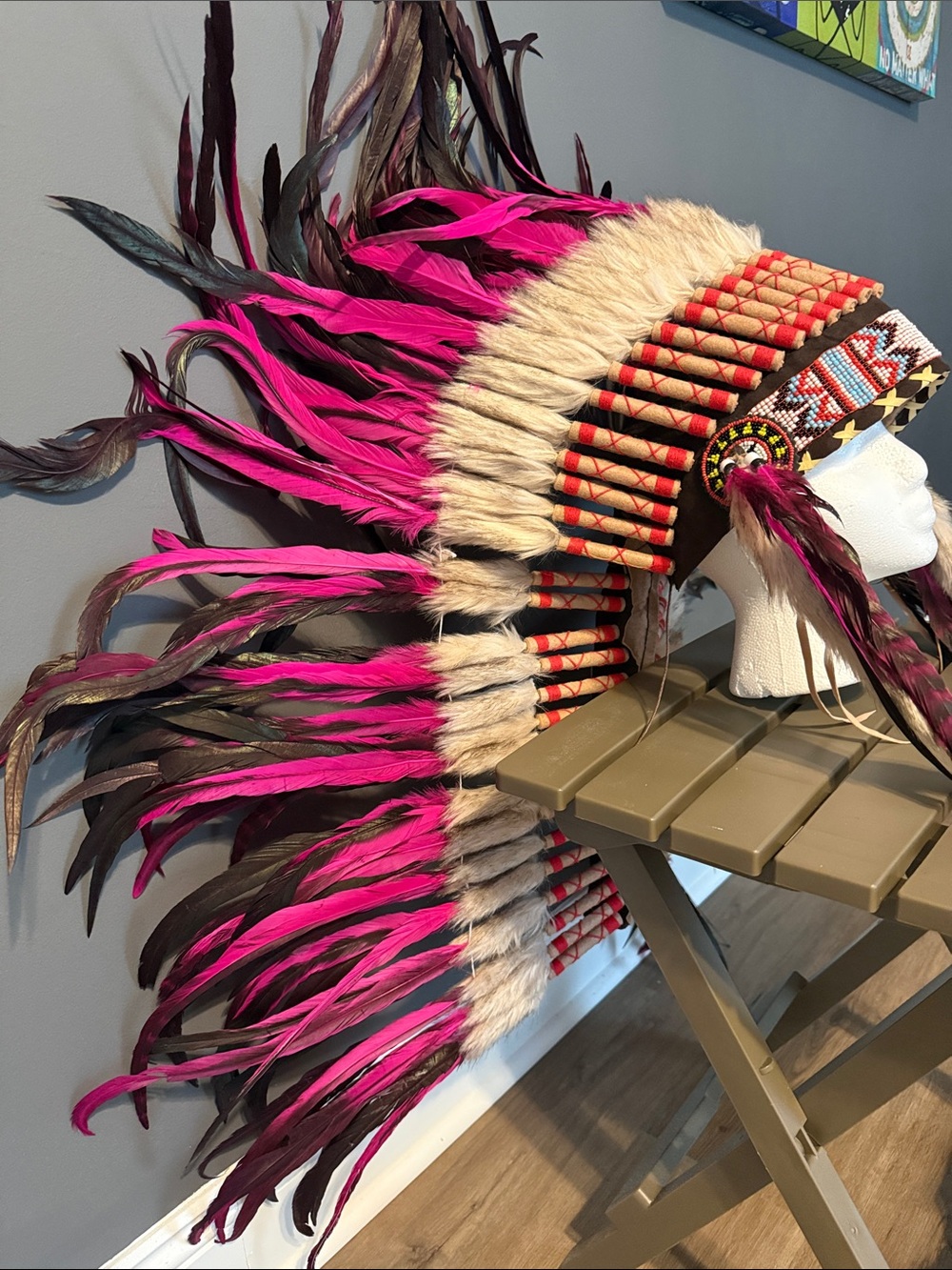Native American Feather Headdress - Picture 2 of 6